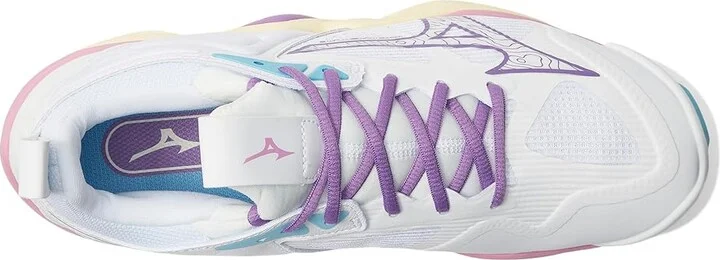 Mizuno Wave Momentum 3 Women's Volleyball Shoes White/Peace Blue : 13 B - Medium, Synthetic - Image 2
