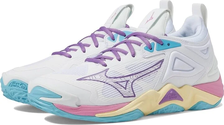 Mizuno Wave Momentum 3 Women's Volleyball Shoes White/Peace Blue : 13 B - Medium, Synthetic