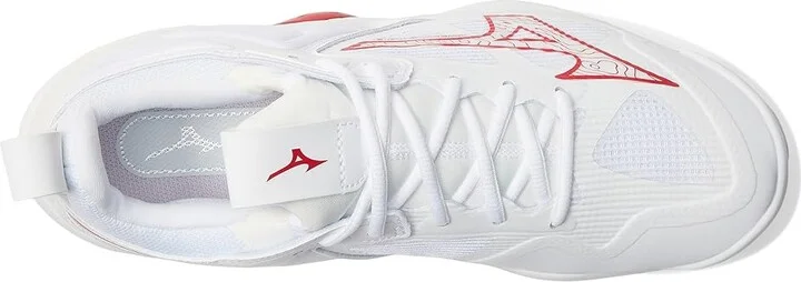 Mizuno Wave Momentum 3 Women's Volleyball Shoes White/Red : 8 B - Medium, Synthetic - Image 2