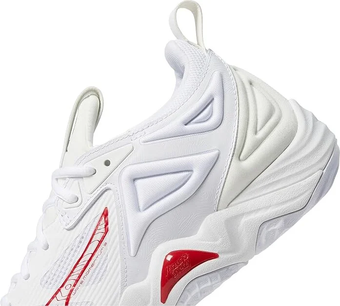 Mizuno Wave Momentum 3 Women's Volleyball Shoes White/Red : 8 B - Medium, Synthetic - Image 4