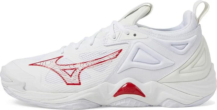 Mizuno Wave Momentum 3 Women's Volleyball Shoes White/Red : 8 B - Medium, Synthetic - Image 5
