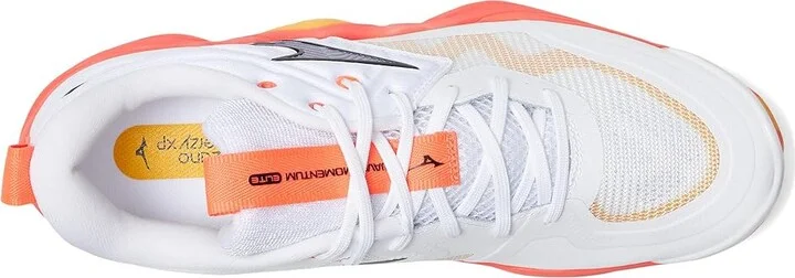 Mizuno Wave Momentum 4 Elite Cross Training Shoes White/Fiery Coral : Men's 11.5 - Women's 13 Medium, Synthetic - Image 2