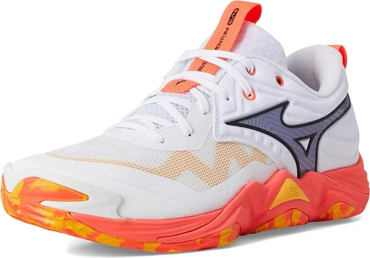 Mizuno Wave Momentum 4 Elite Cross Training Shoes White/Fiery Coral : Men's 11.5 - Women's 13 Medium, Synthetic - Image 5