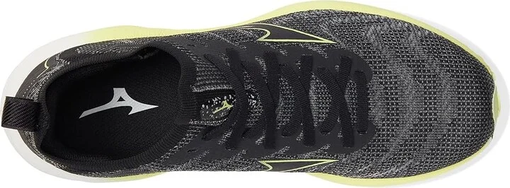Mizuno Wave Neo Wind Men's Shoes Undyed Black/Luminous : 7 D - Medium, Synthetic/Textile - Image 2