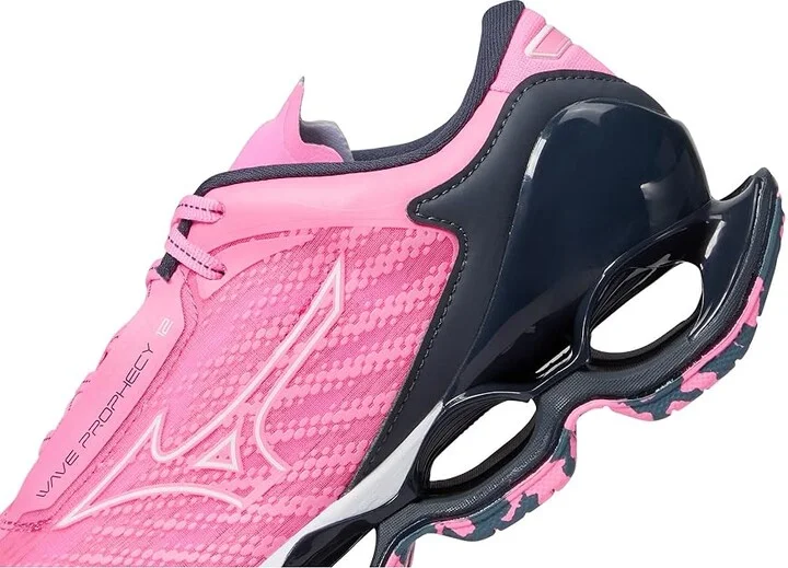 Mizuno Wave Prophecy 12 Women's Shoes Sakura Glow/Ombre Blue : Women's 6 B - Medium, Synthetic/Textile - Image 4
