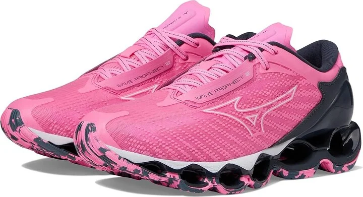 Mizuno Wave Prophecy 12 Women's Shoes Sakura Glow/Ombre Blue : Women's 6 B - Medium, Synthetic/Textile