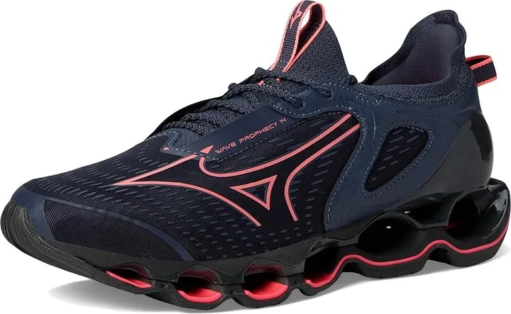 Mizuno Wave Prophecy 14 Women's Running Shoes Odyssey Grey/Strkn Coral : Women's 9 B - Medium, Synthetic - Image 5