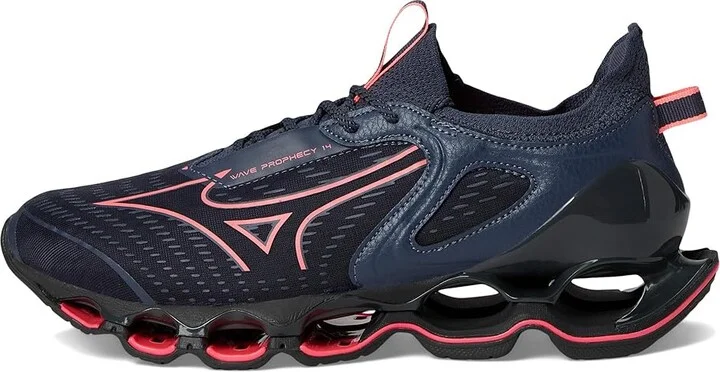 Mizuno Wave Prophecy 14 Women's Running Shoes Odyssey Grey/Strkn Coral : Women's 9 B - Medium, Synthetic - Image 6