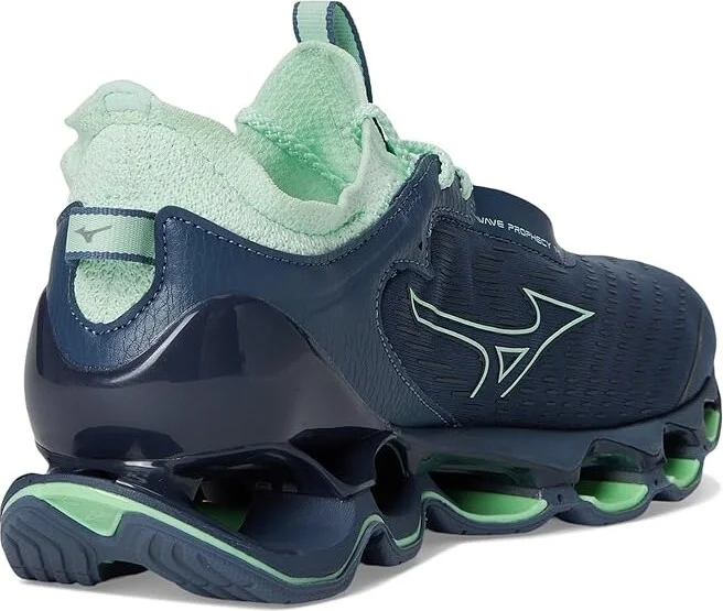 Mizuno Wave Prophecy 14 Womens Women's Running Shoes Vintage Indigo/Bay : Women's 10.5 B - Medium, Leather/Rubber - Image 4
