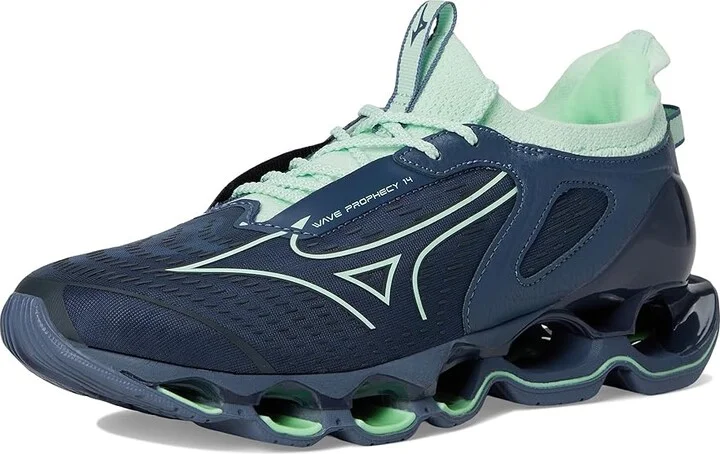 Mizuno Wave Prophecy 14 Womens Women's Running Shoes Vintage Indigo/Bay : Women's 10.5 B - Medium, Leather/Rubber - Image 5