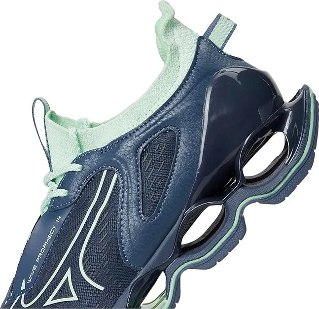 Mizuno Wave Prophecy 14 Womens Women's Running Shoes Vintage Indigo/Bay : Women's 10.5 B - Medium, Leather/Rubber - Image 7