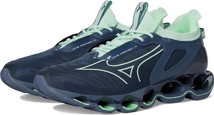 Mizuno Wave Prophecy 14 Womens Women's Running Shoes Vintage Indigo/Bay : Women's 10.5 B - Medium, Leather/Rubber