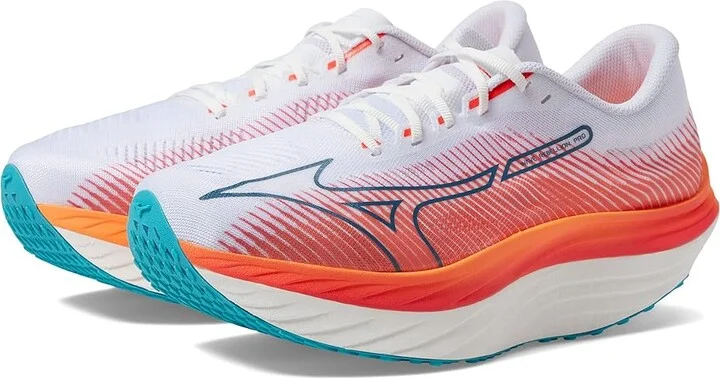 Mizuno Wave Rebellion Pro Men's Shoes White/Silver : Men's 7 D - Medium, Synthetic/Textile