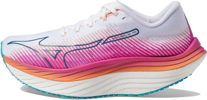 Mizuno Wave Rebellion Pro Women's Shoes White/Silver : Women's 9.5 B - Medium, Synthetic/Textile - Image 6