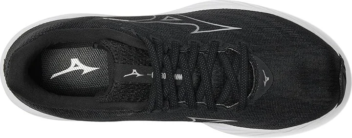 Mizuno Wave Rider 28 Men's Running Shoes Black/Silver : 12 D - Medium, Rubber - Image 2