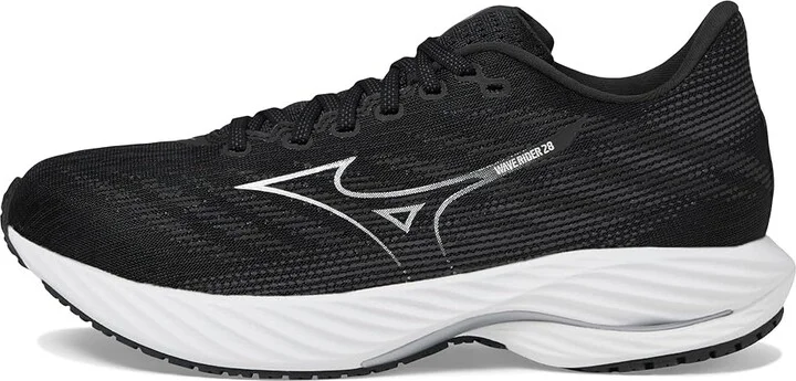 Mizuno Wave Rider 28 Men's Running Shoes Black/Silver : 12 D - Medium, Rubber - Image 5