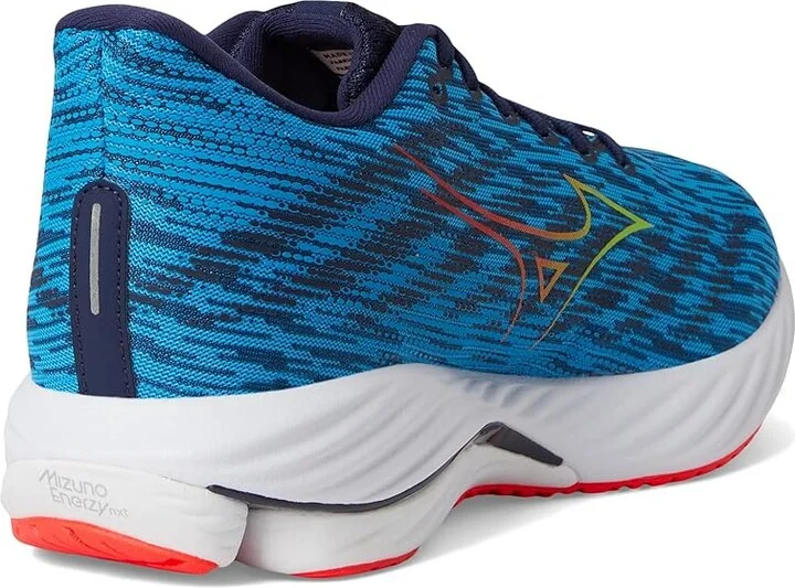 Mizuno Wave Rider 28 Men's Running Shoes Blue Pace/Green Gecko : 11.5 D - Medium, Rubber - Image 4