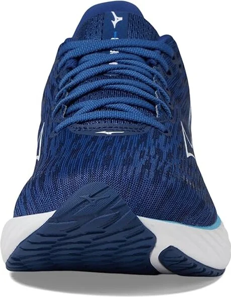 Mizuno Wave Rider 28 Men's Running Shoes Estate Blue/White : 11 D - Medium, Rubber - Image 3