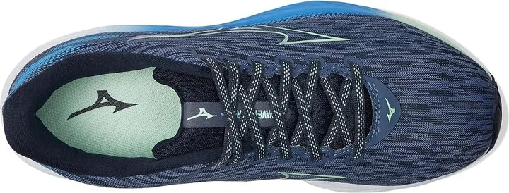 Mizuno Wave Rider 28 Men's Running Shoes Vintage Indigo/Neo Mint : 10 D - Medium, Rubber - Image 2