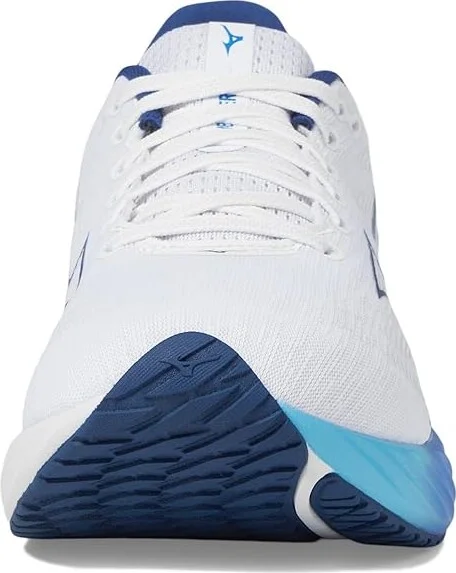 Mizuno Wave Rider 28 Men's Running Shoes White/Estate Blue : 7 D - Medium, Rubber - Image 3