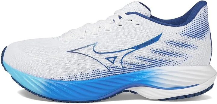 Mizuno Wave Rider 28 Men's Running Shoes White/Estate Blue : 7 D - Medium, Rubber - Image 5
