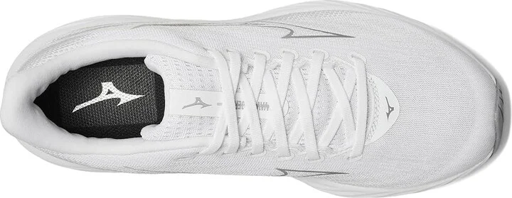 Mizuno Wave Rider 28 Men's Running Shoes White/Ultimate Grey : 7.5 D - Medium, Rubber - Image 2
