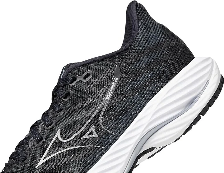 Mizuno Wave Rider 28 Women's Running Shoes Black/Harbor Mist : Women's 11.5 B - Medium, Synthetic - Image 4