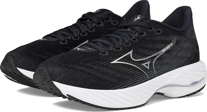 Mizuno Wave Rider 28 Women's Running Shoes Black/Harbor Mist : Women's 11.5 B - Medium, Synthetic