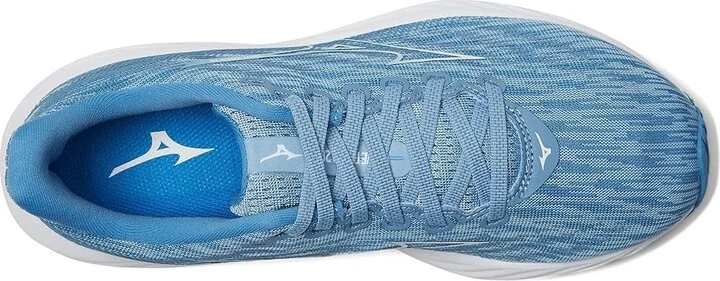 Mizuno Wave Rider 28 Women's Running Shoes Glacier Lake/White : Women's 7 B - Medium, Synthetic - Image 2