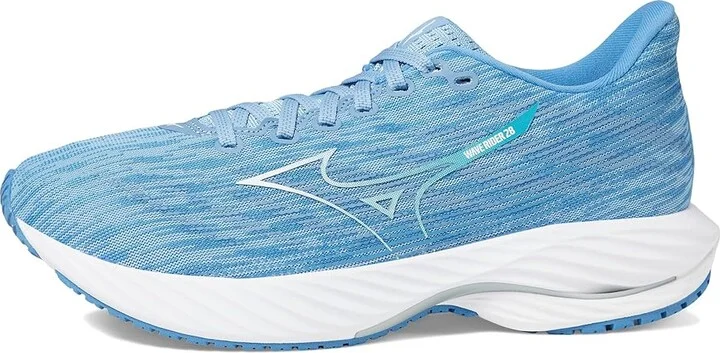 Mizuno Wave Rider 28 Women's Running Shoes Glacier Lake/White : Women's 7 B - Medium, Synthetic - Image 5