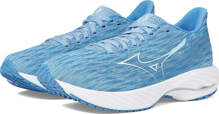 Mizuno Wave Rider 28 Women's Running Shoes Glacier Lake/White : Women's 7 B - Medium, Synthetic