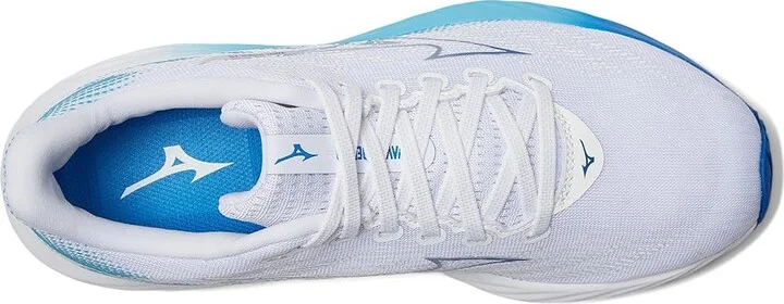 Mizuno Wave Rider 28 Women's Running Shoes White/Mugen Blue : Women's 6.5 B - Medium, Synthetic - Image 2