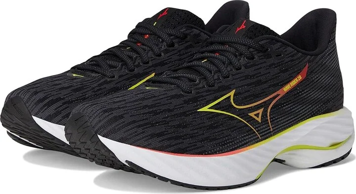 Mizuno Wave Rider 28 Womens Women's Running Shoes Black/Evening Primrose : Women's 7.5 B - Medium, Rubber