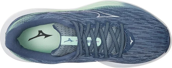 Mizuno Wave Rider 28 Womens Women's Running Shoes Citadel/White : Women's 12 B - Medium, Rubber - Image 2
