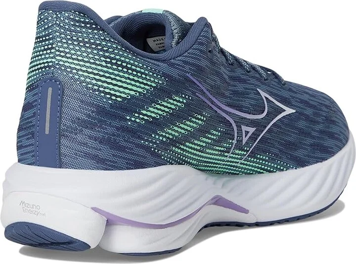 Mizuno Wave Rider 28 Womens Women's Running Shoes Citadel/White : Women's 12 B - Medium, Rubber - Image 4
