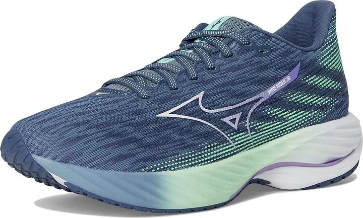 Mizuno Wave Rider 28 Womens Women's Running Shoes Citadel/White : Women's 12 B - Medium, Rubber - Image 5