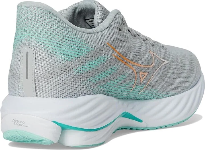 Mizuno Wave Rider 28 Womens Women's Running Shoes Harbor Mist/White : Women's 8 B - Medium, Rubber - Image 4