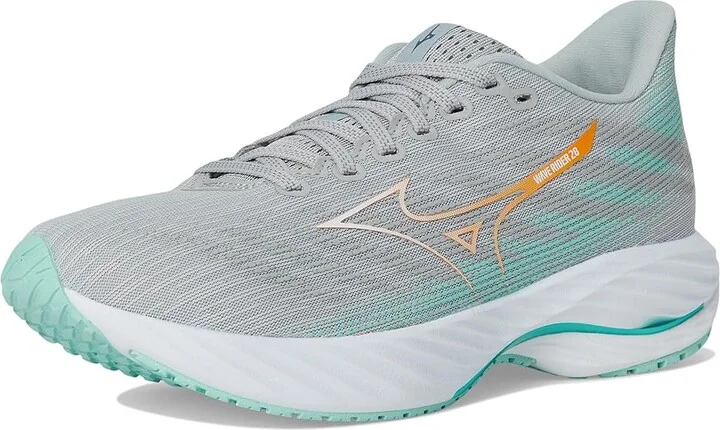 Mizuno Wave Rider 28 Womens Women's Running Shoes Harbor Mist/White : Women's 8 B - Medium, Rubber - Image 5