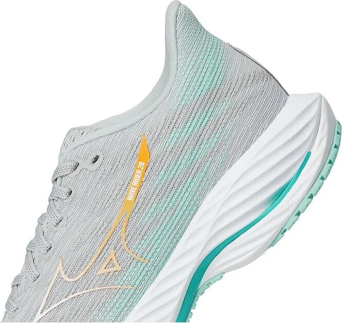 Mizuno Wave Rider 28 Womens Women's Running Shoes Harbor Mist/White : Women's 8 B - Medium, Rubber - Image 7