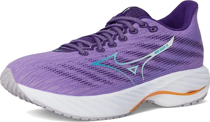 Mizuno Wave Rider 28 Womens Women's Running Shoes Pasly Purple/Ceramic : Women's 6.5 B - Medium, Rubber - Image 5