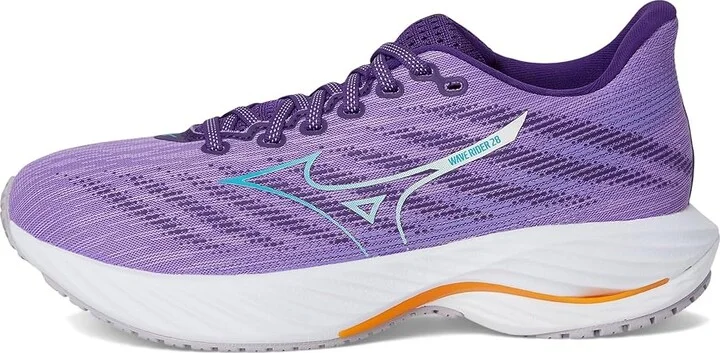 Mizuno Wave Rider 28 Womens Women's Running Shoes Pasly Purple/Ceramic : Women's 6.5 B - Medium, Rubber - Image 6