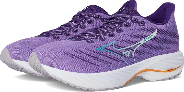 Mizuno Wave Rider 28 Womens Women's Running Shoes Pasly Purple/Ceramic : Women's 6.5 B - Medium, Rubber
