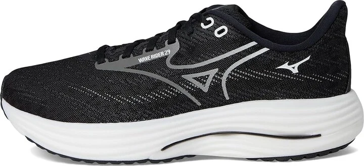 Mizuno Wave Rider 29 Men's Running Shoes Blk Sand/Quiet Shade : 9 EE - Wide, Synthetic - Image 6