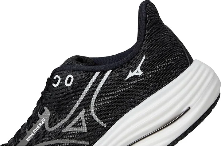 Mizuno Wave Rider 29 Men's Running Shoes Blk Sand/Quiet Shade : 9 EE - Wide, Synthetic - Image 7
