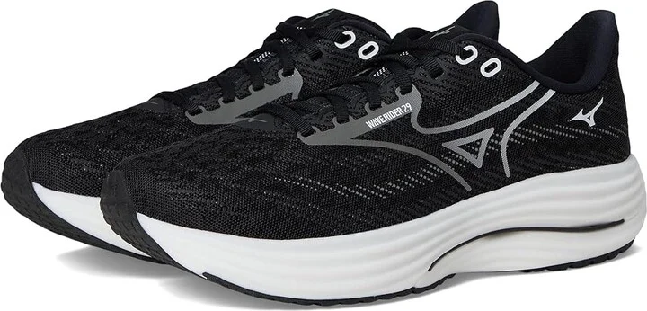 Mizuno Wave Rider 29 Men's Running Shoes Blk Sand/Quiet Shade : 9 EE - Wide, Synthetic