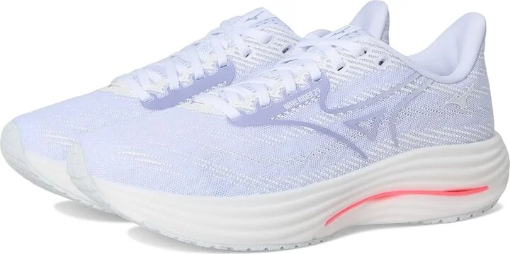 Mizuno Wave Rider 29 Women's Running Shoes White/Icelandic Blue : Women's 7.5 B - Medium, Synthetic
