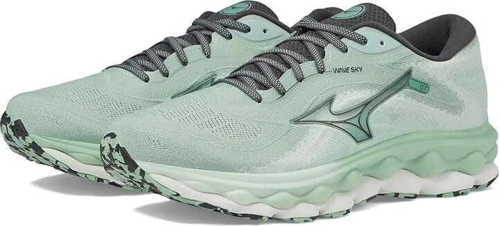 Mizuno Wave Sky 7 Men's Shoes Granite Green/Nimbus Cloud : Men's 7 D - Medium