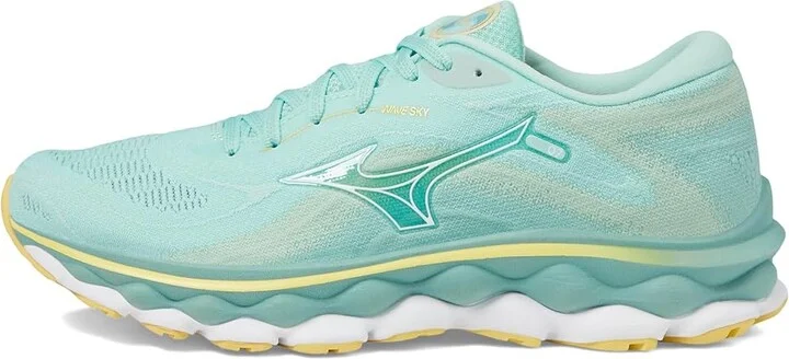 Mizuno Wave Sky 7 Women's Shoes Eggshell Blue/White : Women's 6.5 B - Medium - Image 5