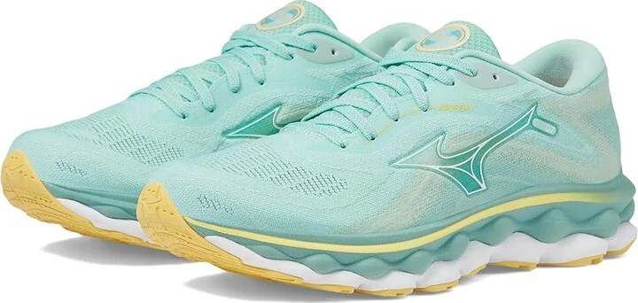 Mizuno Wave Sky 7 Women's Shoes Eggshell Blue/White : Women's 6.5 B - Medium