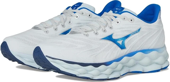 Mizuno Wave Sky 8 2E Mens Men's Running Shoes Plein Air/Laser Blue : 12.5 EE - Wide